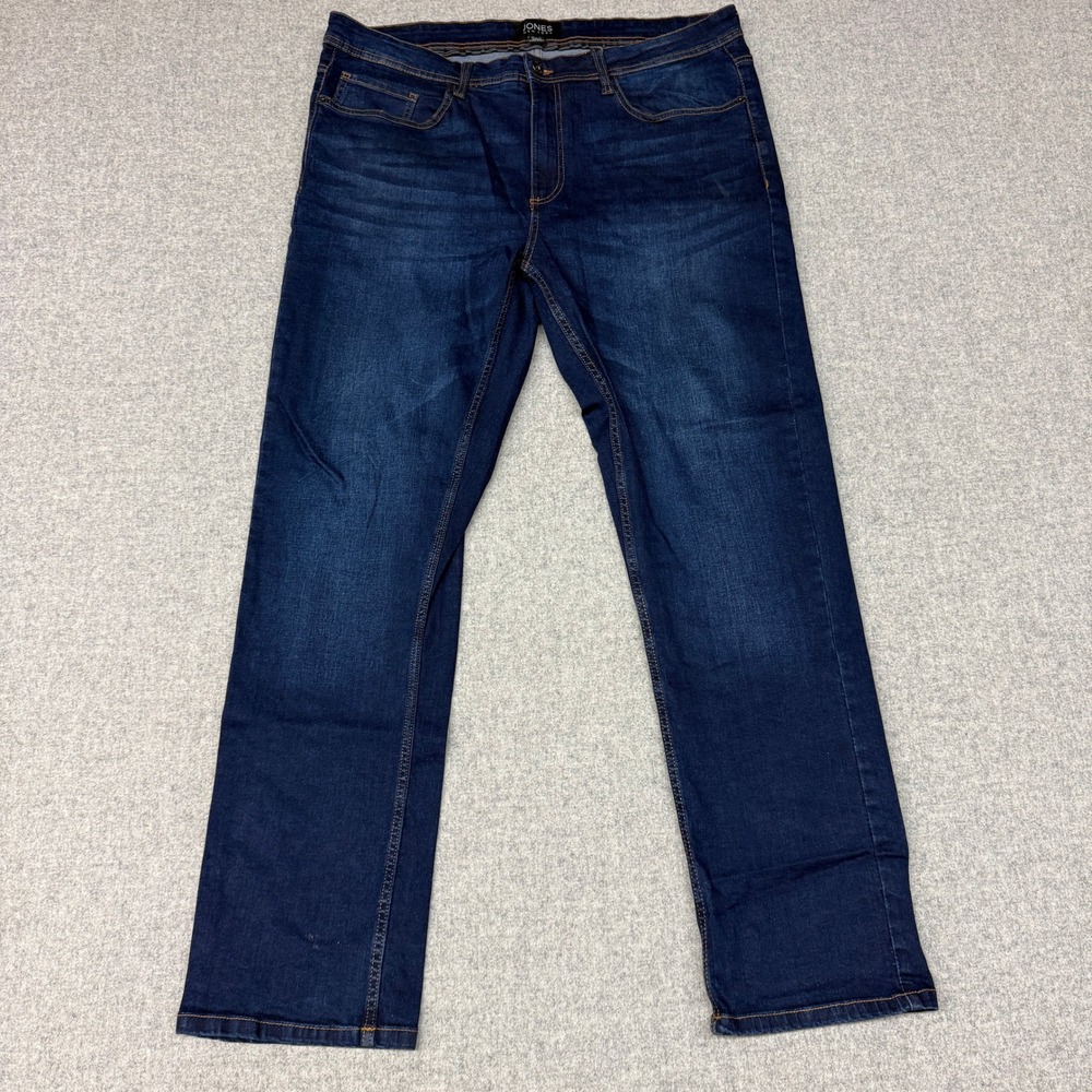 Jones New York Jeans 36 x 32 Dark Blue Wash Straight Leg Denim Five Pocket Mens